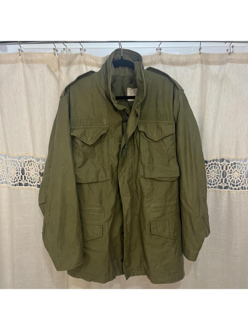 VTG US ARMY 70s OG107 M65 Cold Weather Field Coat Jacket Small Long EUC